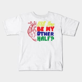 where is my other half? Kids T-Shirt